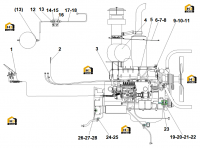 Дизельный двигатель в сборе WD10G220E13 (G0049)