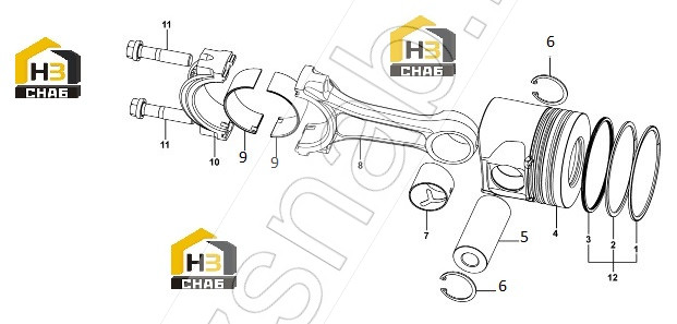 Oil ring assembly a30-1004030