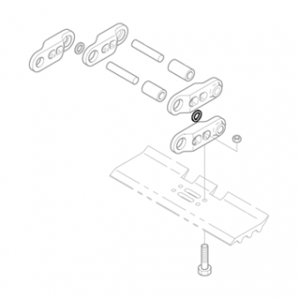 Шайба звена гусеницы замыкающая
