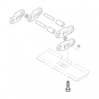 Болт звена гусеницы