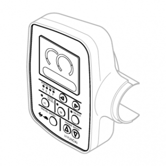 Панель блока управления экскаватором