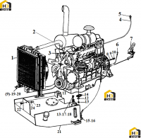 Дизельный двигатель YC6108G (B7606) (LG9330A1-1)
