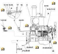 Дизельный двигатель в сборе WD10G220E21