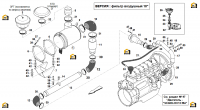112. Воздухозаборник двигателя (SCANIA DI12) (фильтр воздушный 18