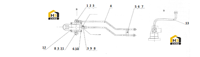 Клапан воздушного тормоза в сборе