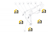 Узел установки цилиндра ковша