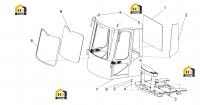 Комплектующие кабины (стекла)