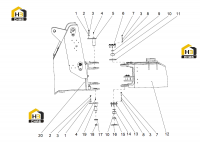 Штифт средний шарнирный
