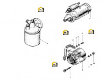 Фильтр масляный, стартер и генератор в сборе