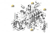 Головка блока цилиндров с маховиком в сборе