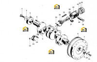 Комплектующие коленчатого вала и шатуна