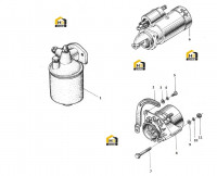 Фильтр масляный, стартер и генератор в сборе