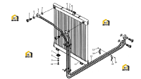 Радиатор масляный и трубопровод в сборе
