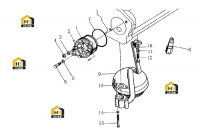 Установка масляного насоса и фильтра для всасывания масла в сборе