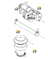 Комплект выхлопной системы двигателя (версия 1)