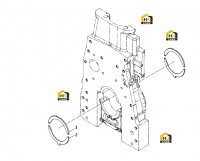 Комплект полуколец осевого смещения коленвала двигателя