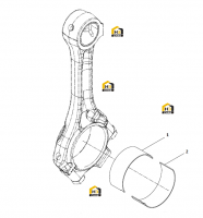 Комплект шатунных вкладышей в сборе