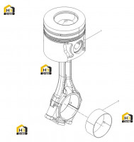 Поршень цилиндра и вкладыш