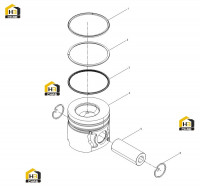 Поршень цилиндра в сборе