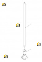 Штанга и стакан толкателя клапана двигателя