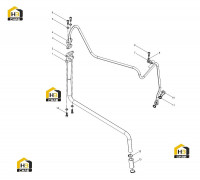 Трубка подачи масла в турбину с комплектующими