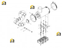 Фильтр воздушный, кронштейн