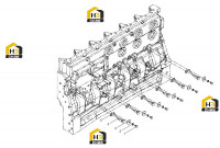 Форсунка охлаждения поршня с болтами