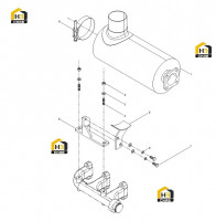 Глушитель с крепежными болтами
