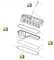 Поддон картера в сборе