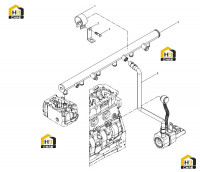 Трубопровод охлаждающей воды в сборе