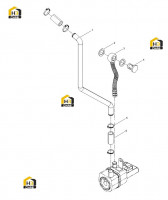 Узел водопроводной трубы масляного радиатора