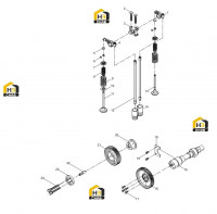 Штанга и стакан толкателя клапана двигателя