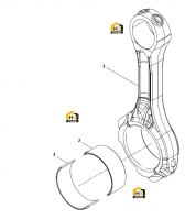 Комплект шатунных вкладышей в сборе