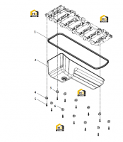 Поддон масляный с крепежными болтами