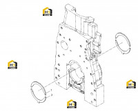 Комплект полуколец осевого смещения коленвала двигателя