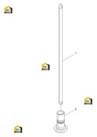 Штанга и стакан толкателя клапана двигателя
