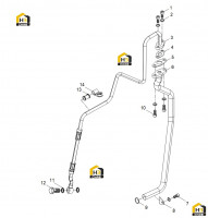 Трубка подачи масла в турбину с комплектующими