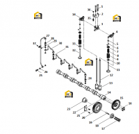 Штанга и стакан толкателя клапана двигателя