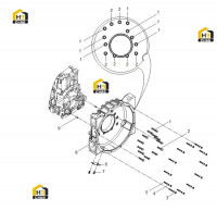 Картер маховика двигателя