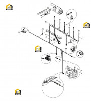 Жгут проводов электронной системы управления и группа датчиков
