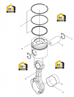 Группа поршней и шатунов