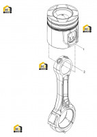 Поршень цилиндра и шатун