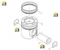Поршень цилиндра в сборе