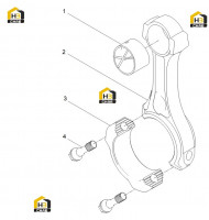 Шатун в сборе