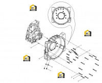 Картер маховика двигателя