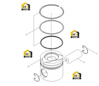 Поршень цилиндра в сборе