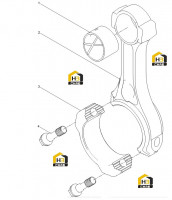 Шатун в сборе