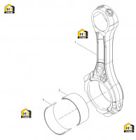 Комплект шатунных вкладышей в сборе