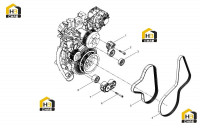 Натяжитель ремня в сборе