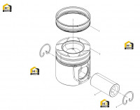 Поршень цилиндра в сборе